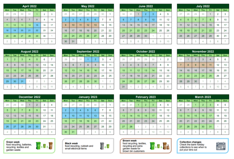 bin collection calendar